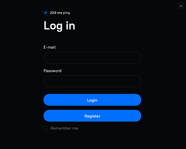 Loader Login Screen